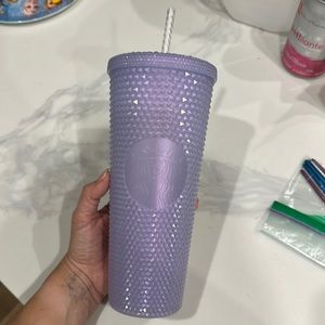 Studded iridescent tumbler